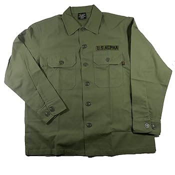 ミリタリー　ユーティリティシャツ US ベトジャン スカジャン スーベニア　春 ミリタリー ユーティリティシャツ US ベトジャン スカジャン